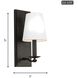 C&M by Chapman & Myers Wellen 1 Light 5 inch Aged Iron Sconce Wall Light
