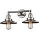 Franklin Restoration Railroad 2 Light 8 inch Polished Nickel Bath Vanity Light Wall Light, Franklin Restoration