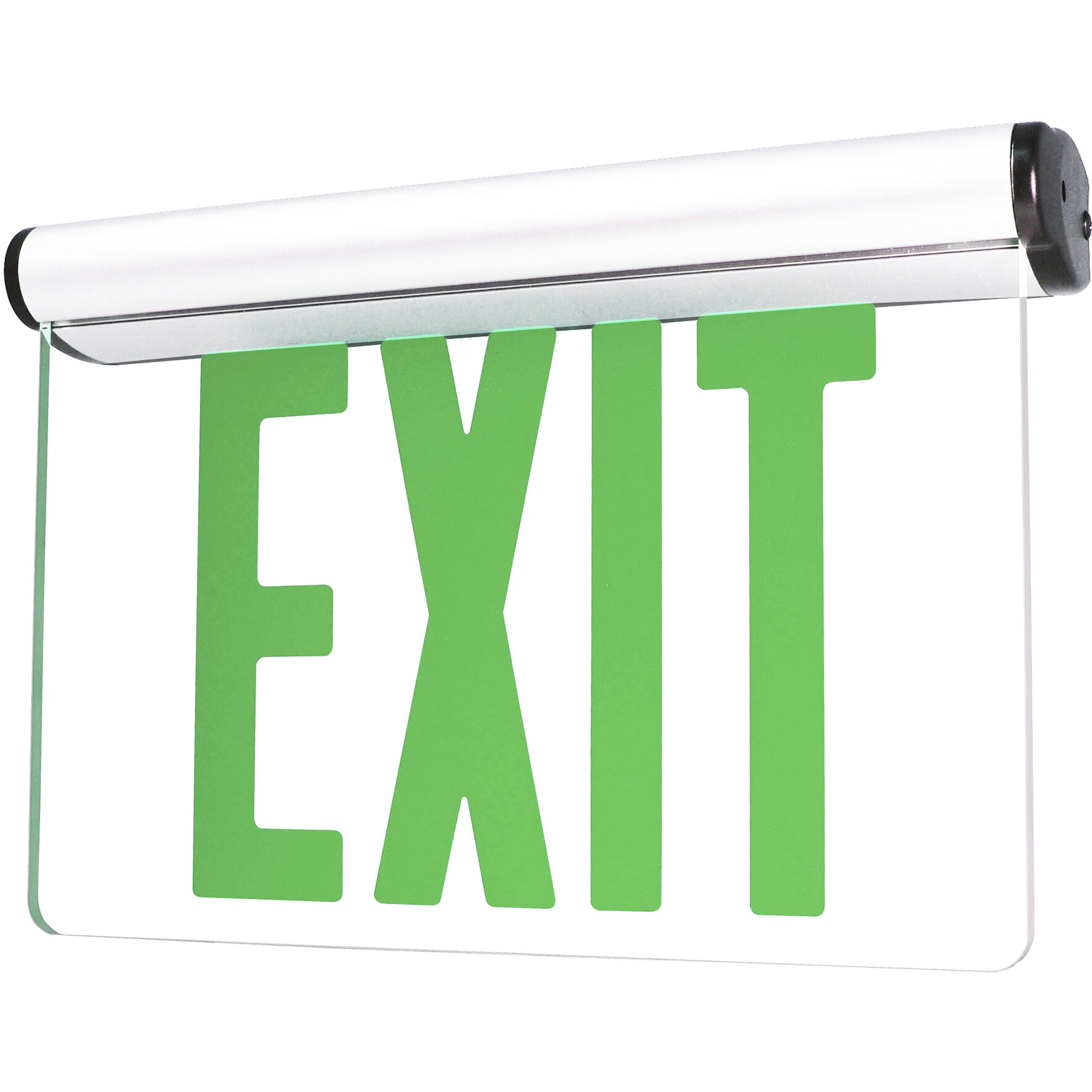 RED 1 Light Red Letters and White Housing Exit / Emergency Ceiling Light in Double-Faced, Red / Mirror / White