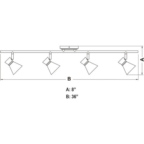 Alto 4 Light 120 Brushed Nickel and Chrome Directional Light Ceiling Light