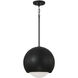 Dolby 1 Light 12.5 inch Black Iron Pendant Ceiling Light