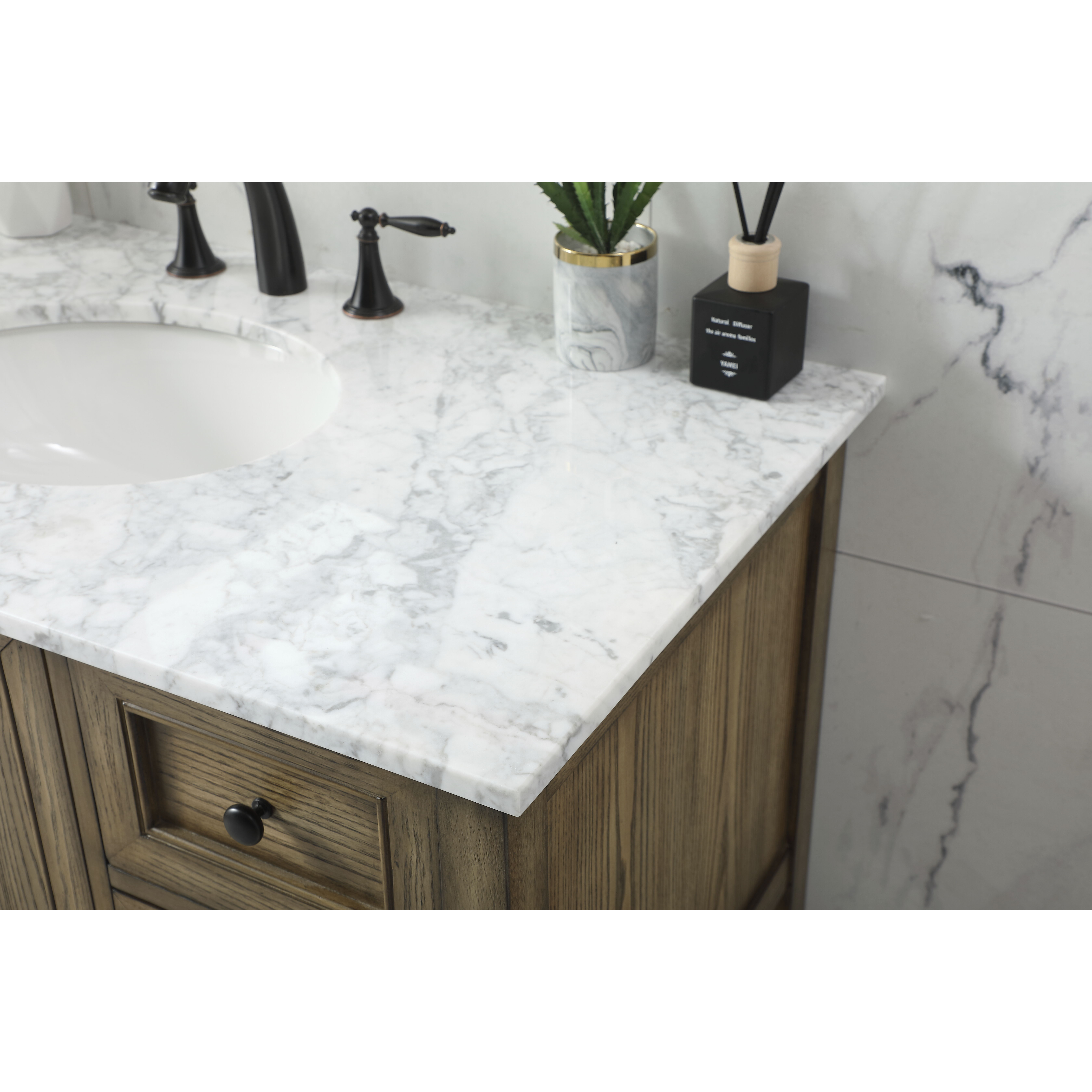 Metropolis 42 X 22 X 34 inch Driftwood Vanity Sink Set