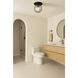 Burlat 1 Light 12.5 inch Matte Black Wall Sconce/Flush Mount Wall Light in Clear