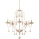 Colonial Charm 5 Light 28 inch White Wash and Sun Dried Clay Chandelier Ceiling Light