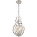 Broche 3 Light 9 inch Antique Silver Chandelier Ceiling Light