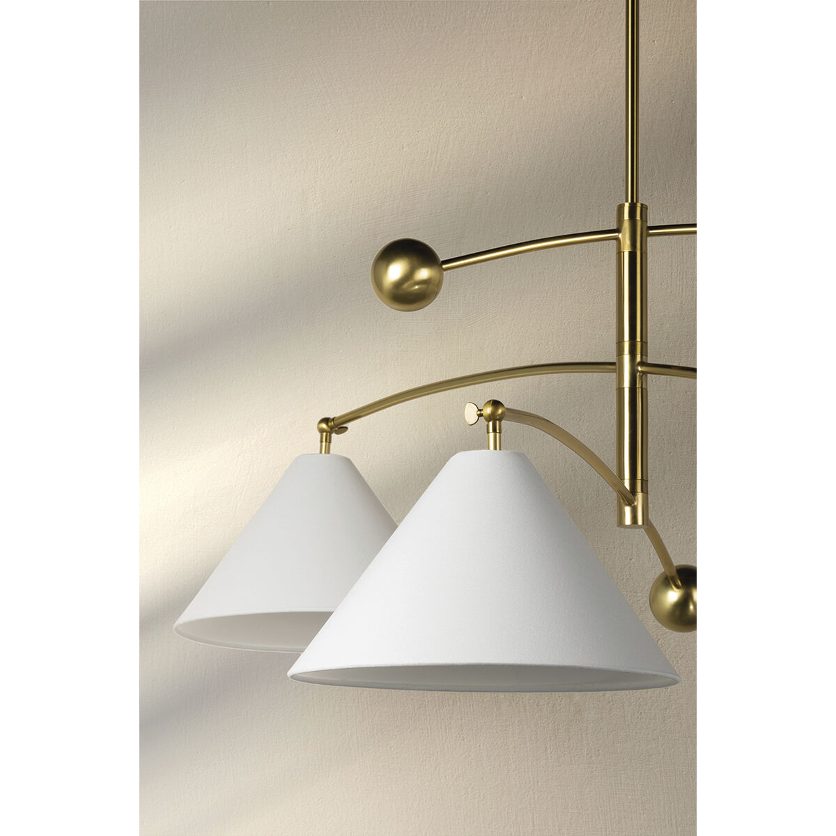 Birdie 3 Light 55 inch Aged Brass Chandelier Ceiling Light