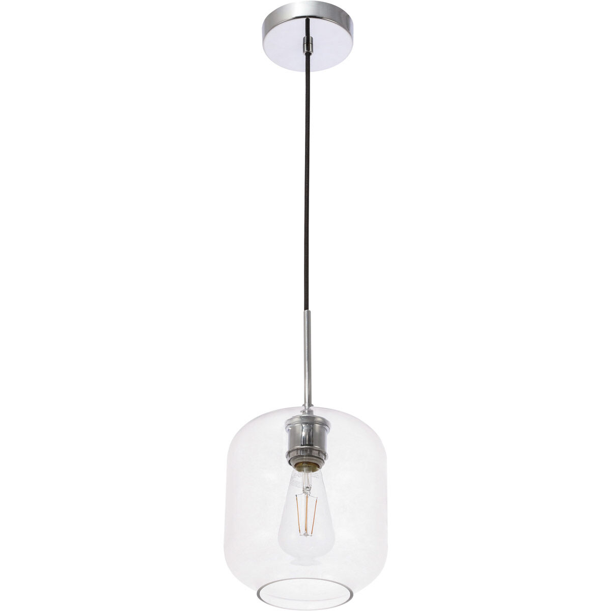 Collier 1 Light 7.3 inch Chrome Pendant Ceiling Light