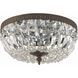 Waltham 3 Light 12 inch English Bronze Flush Ceiling Light in Clear Italian