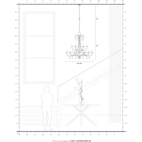 Daphne 18 Light 42 inch Antique Gold Leaf Chandelier Ceiling Light, Extra Large