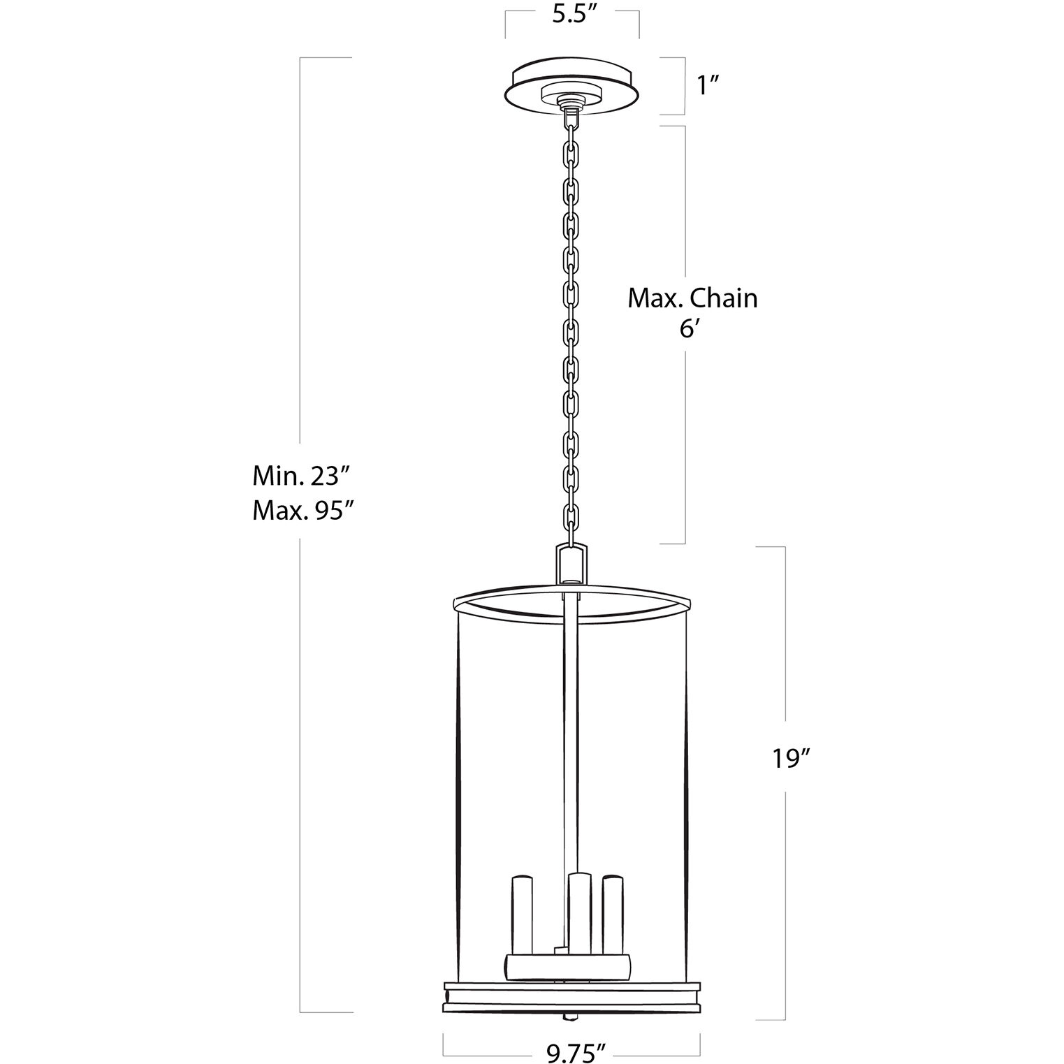 Adria 3 Light 9.75 inch Oil Rubbed Bronze Pendant Ceiling Light