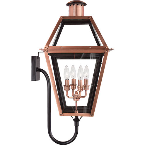 Rue De Royal 4 Light 29 inch Aged Copper Outdoor Wall Lantern