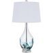 Harlan 27 inch 150.00 watt Clear/Turquoise Table Lamp Portable Light
