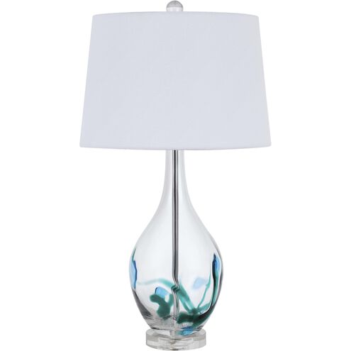 Harlan 27 inch 150.00 watt Clear/Turquoise Table Lamp Portable Light