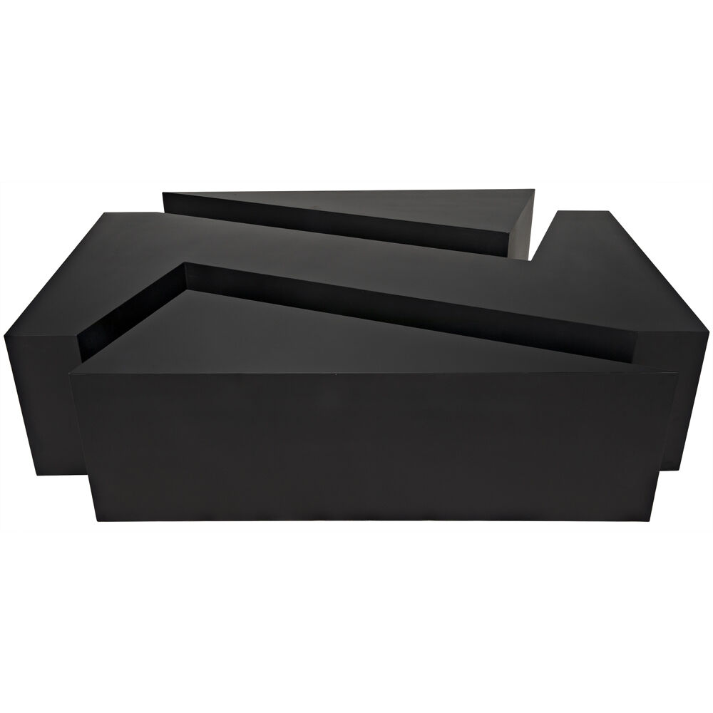 Element 68 X 36 inch Matte Black Coffee Table