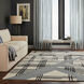 Sachin 114 X 79 inch Black/White Rug in 6 x 9