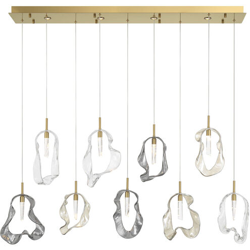 Norah Linear Chandelier Ceiling Light in Gold