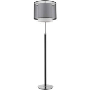 Roosevelt 62 inch 100.00 watt Espresso/ Brushed Nickel Floor Lamp Portable Light