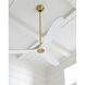 Maverick 60 inch Burnished Brass with Matte White Blades Ceiling Fan in Matte White and Burnished Brass