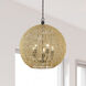 Florence 5 Light 24.88 inch Matte Black Pendant Ceiling Light