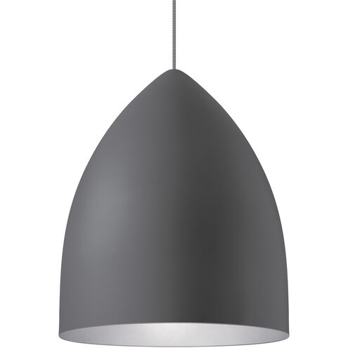 Signal Grande 1 Light 17 inch Rubberized Gray/Platinum Pendant Ceiling Light in Incandescent, Grande