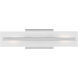 Dex 2 Light 4.75 inch Chrome Bath Vanity Wall Light