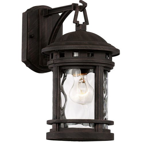 Boardwalk 1 Light 13 inch Rust Outdoor Wall Lantern