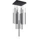 Viggo LED 2 inch Black Multi-Light Pendant Ceiling Light, dweLED