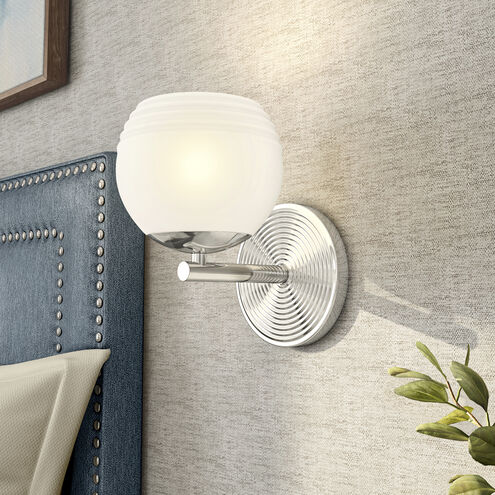 Moon Breeze 1 Light 6 inch Polished Nickel Wall Sconce Wall Light