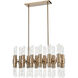 Carisbrooke 24 Light 28.75 inch Burnished Brass Linear Chandelier Ceiling Light