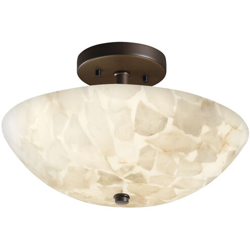 Alabaster Rocks LED 14 inch Matte Black Semi-Flush Ceiling Light in 2000 Lm LED