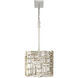 Farrah LED 48.25 inch Silver Leaf Chandelier Ceiling Light, Linear & Oval