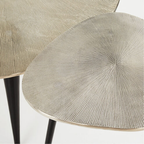 Triata 21 X 20 inch Raw Nickel And Bronze Side Table
