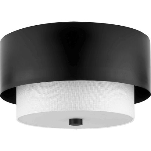 Silva 2 Light 14 inch Matte Black Flush Mount Ceiling Light, Design Series
