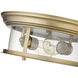 Sonna 2 Light 13.5 inch Heritage Brass Flush Mount Ceiling Light