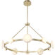 Zill LED 42.13 inch Lily Gold Chandelier Ceiling Light