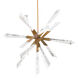 Beyond Solitude LED 35.5 inch Aged Brass Chandelier Ceiling Light, Beyond