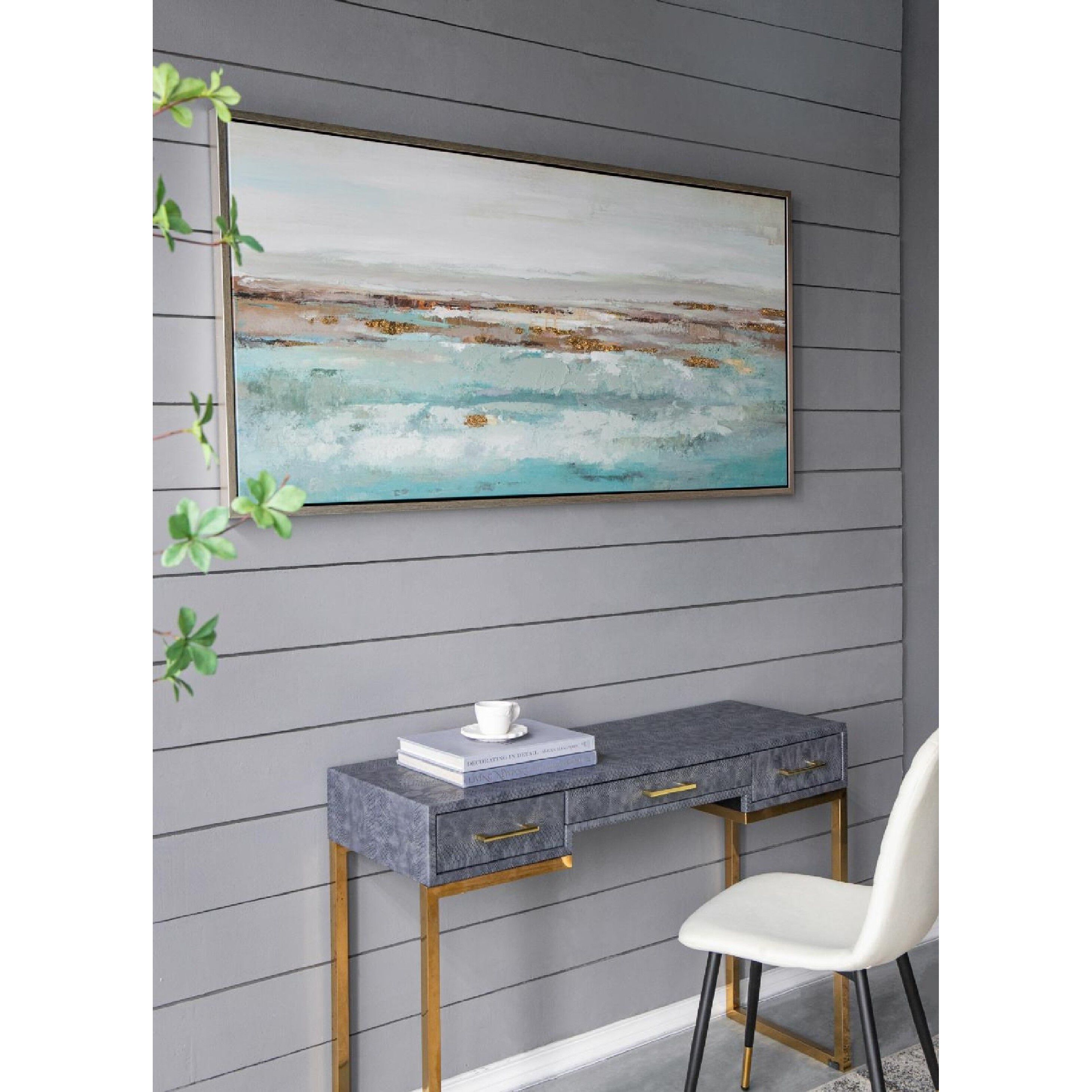Ocean Blue/Gold Wall Art