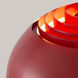 Half Dome 92 inch 14 watt Satin Nickel and White Arc Floor Lamp Portable Light in Crimson Red Steel