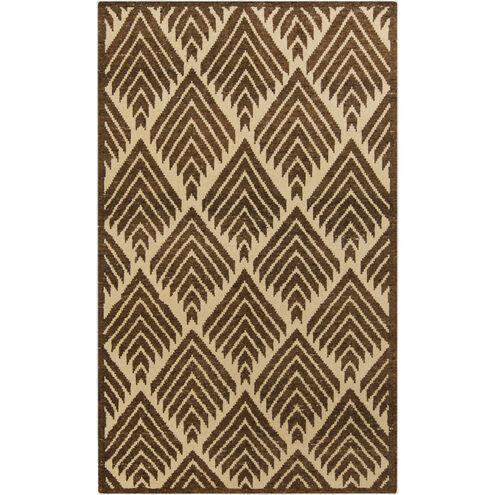 Pueblo 102 X 66 inch Dark Brown, Khaki Rug