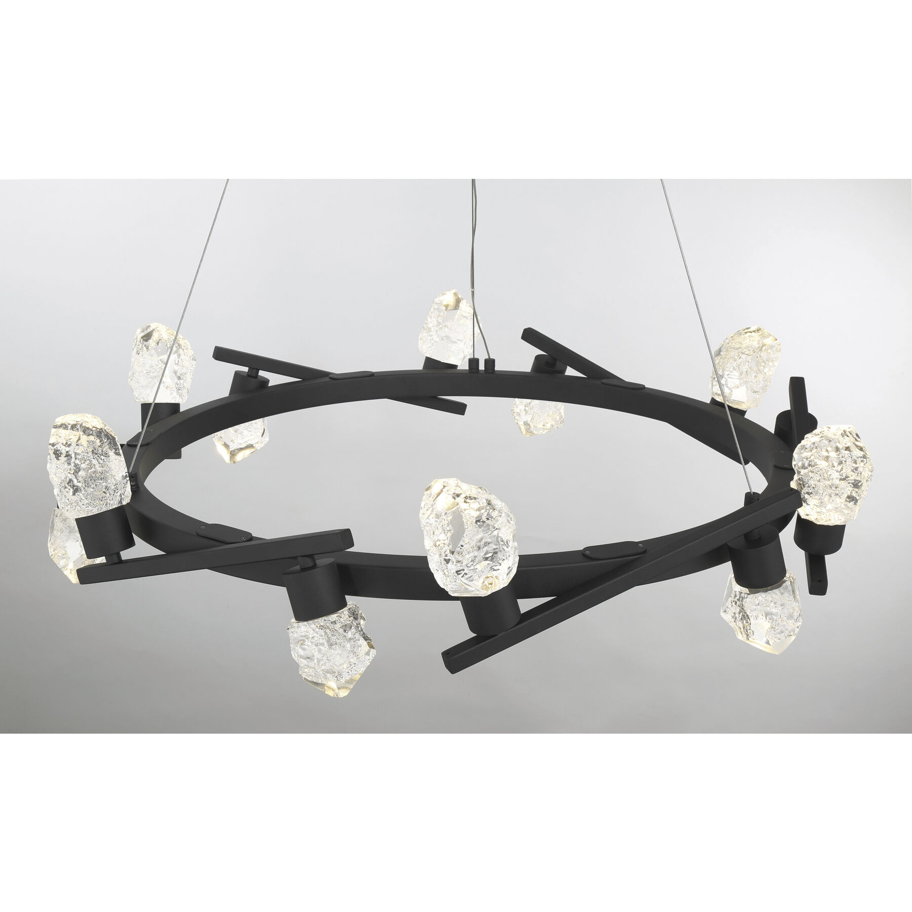 Kosmyc LED 33.25 inch Sand Black Chandelier Ceiling Light