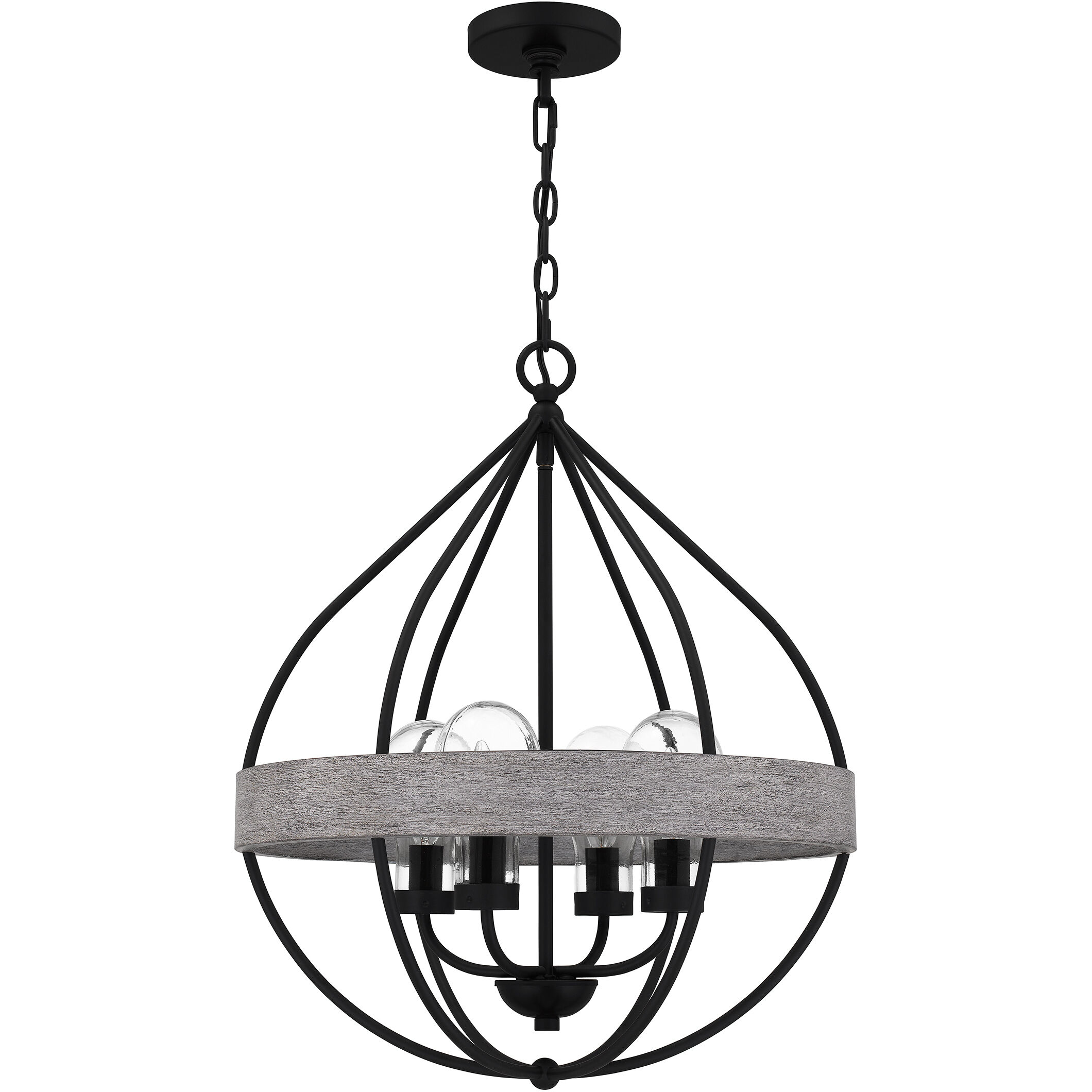 Tansy 4 Light 19.5 inch Matte Black Pendant Ceiling Light