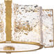 Florian 4 Light 14.25 inch Distressed Brass Semi-flush Mount Ceiling Light