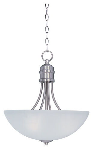 Logan 3 Light 16 inch Satin Nickel Invert Bowl Pendant Ceiling Light in 100, MN