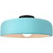 Radiance Collection - Spire 1 Light 13 inch Reflecting Pool and Matte Black Semi-Flush Ceiling Light in Replaceable Bulb, 13W x 6H, Form+Finish+Function