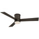 Axis 52 inch Bronze Flush Mount Ceiling Fan in 3000K, Flush Mounted, Smart Ceiling Fan