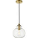 Destry 1 Light 8 inch Brass Pendant Ceiling Light