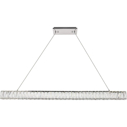 Monroe LED 48 inch Chrome Chandelier Ceiling Light
