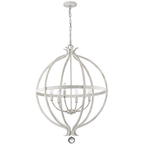 Callie 6 Light 26 inch Country White Pendant Ceiling Light
