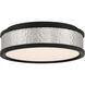 MinLav LED 12 inch Coal / Brushed Nickel Flush Mount Ceiling Light