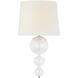 Julie Neill Talia LED 10 inch Gild and Clear Swirled Glass Sconce Wall Light